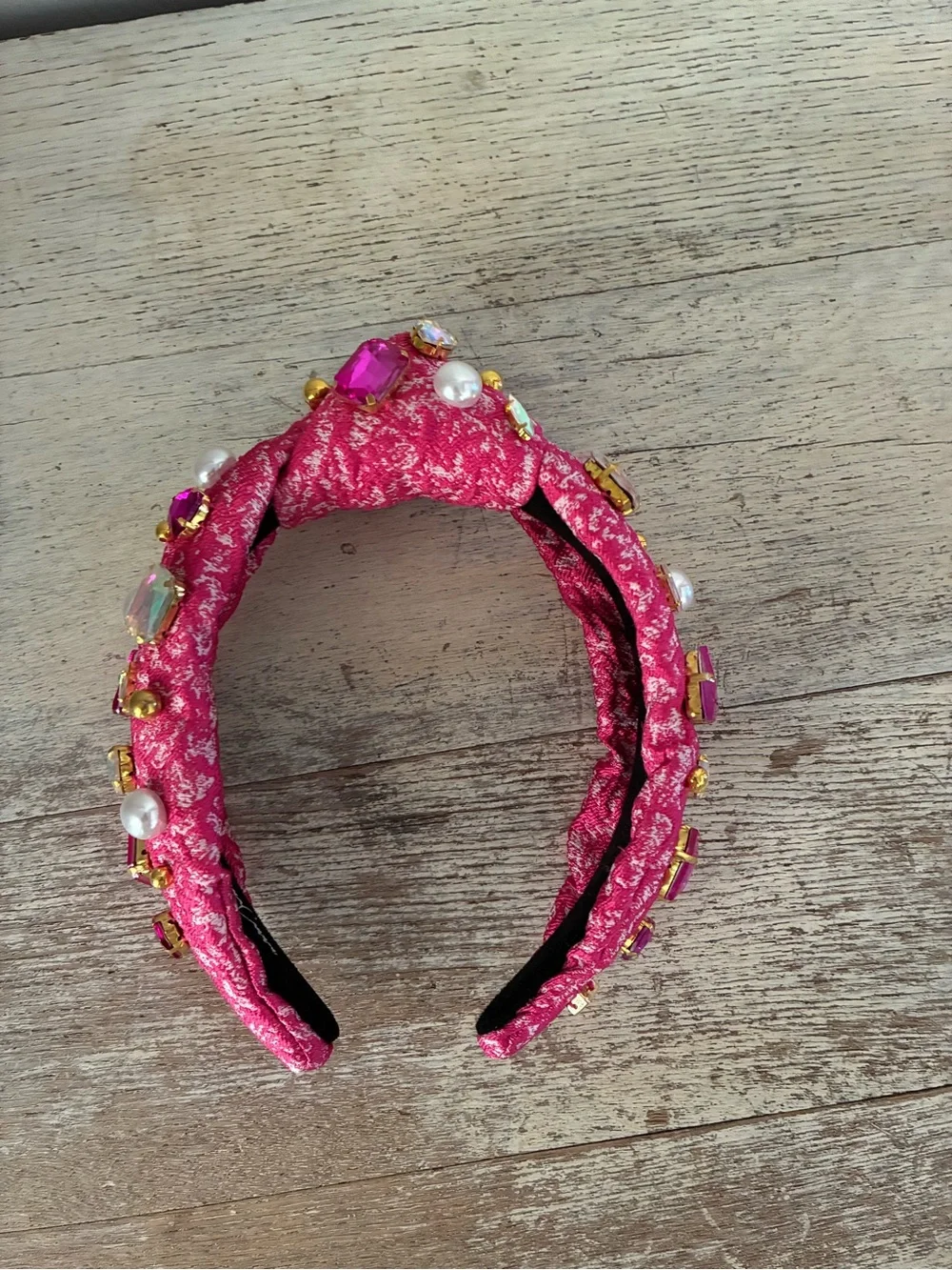 Brianna Cannon Adult Pink Jeweled Headband